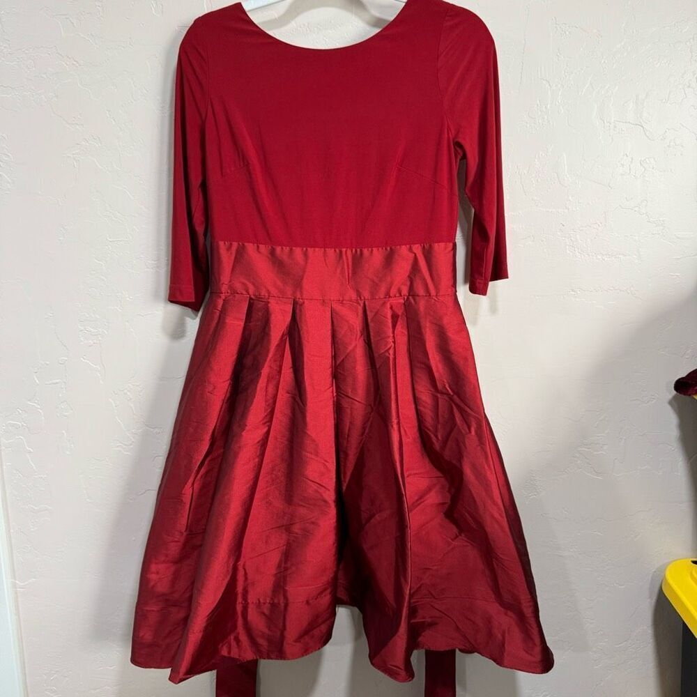 Adrianna Papell Women's Taffeta Two-Fer Fit and Flare